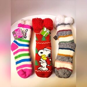 Women's Slipper Socks - Red, Pink, Gray